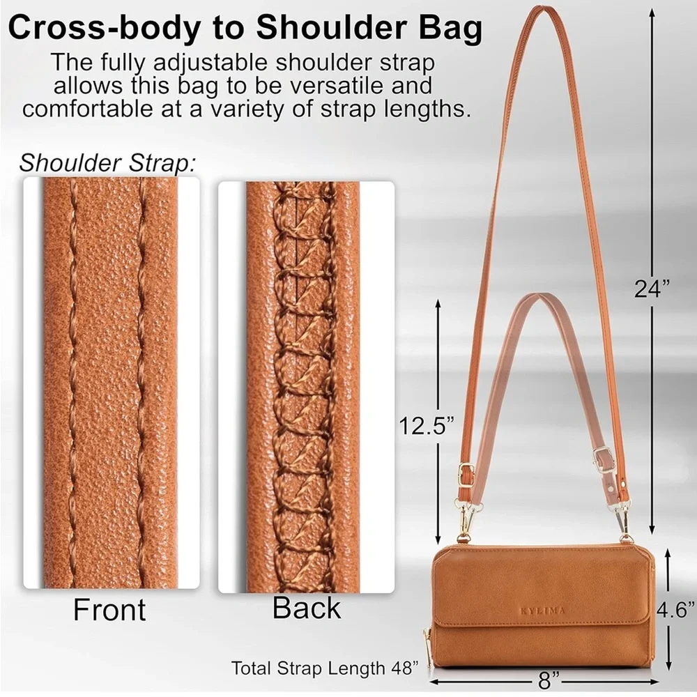 New, Crossbody purse for women, RFID blocking - Picture 8 of 9